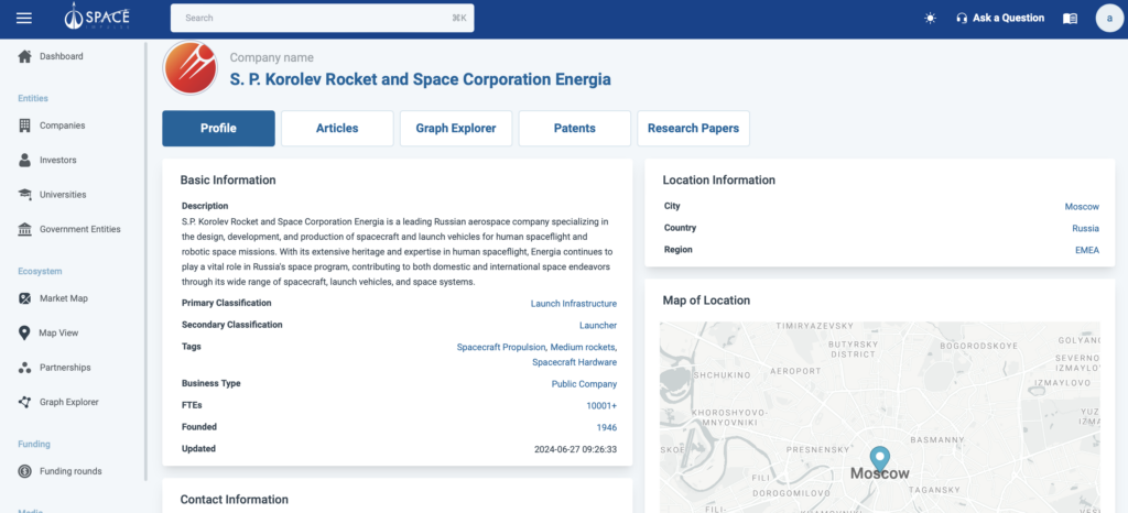 Manufacturer: S. P. Korolev Rocket and Space Corporation Energia Space Impulse Platform Screentshot